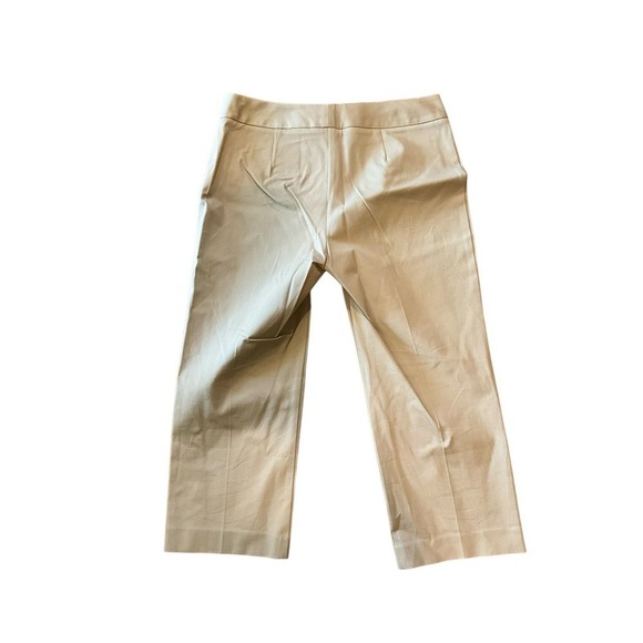 Alfani Ankle Pant Women's Size 8 Beige Straight Leg Mid-Rise Cotton Stretch - Picture 2 of 5